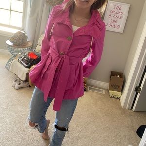 JCREW pink sprint coat - size 2